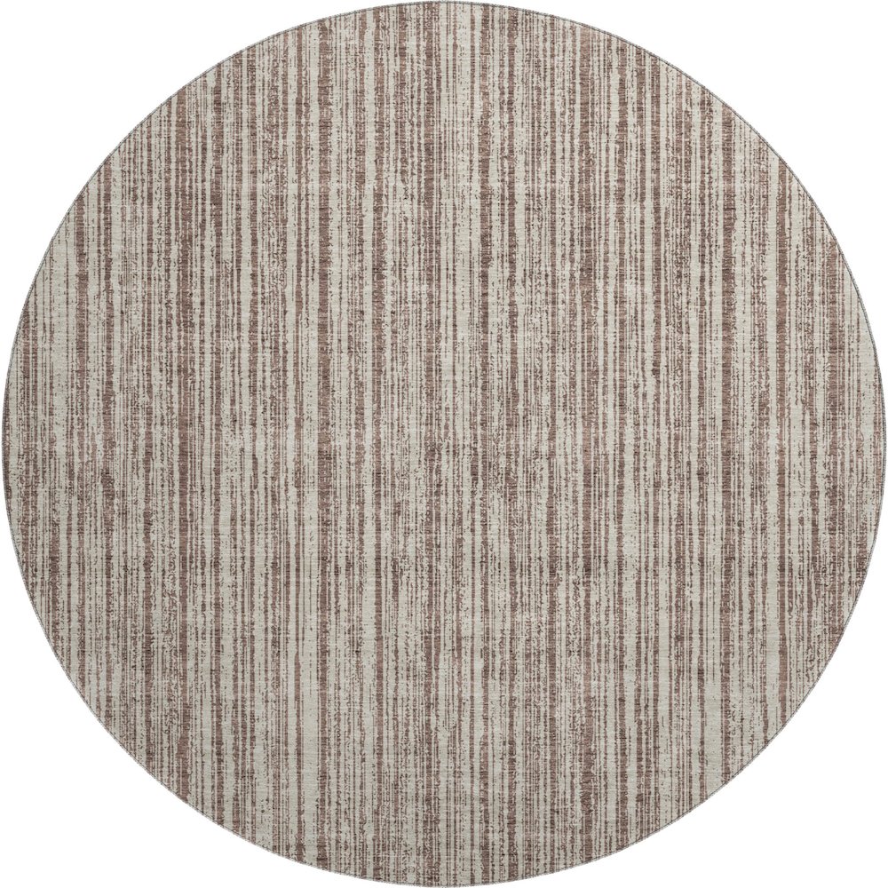 Premium Machine Washable Mayfield AMF760 Brown 8' x 8' Round Rug. Picture 1
