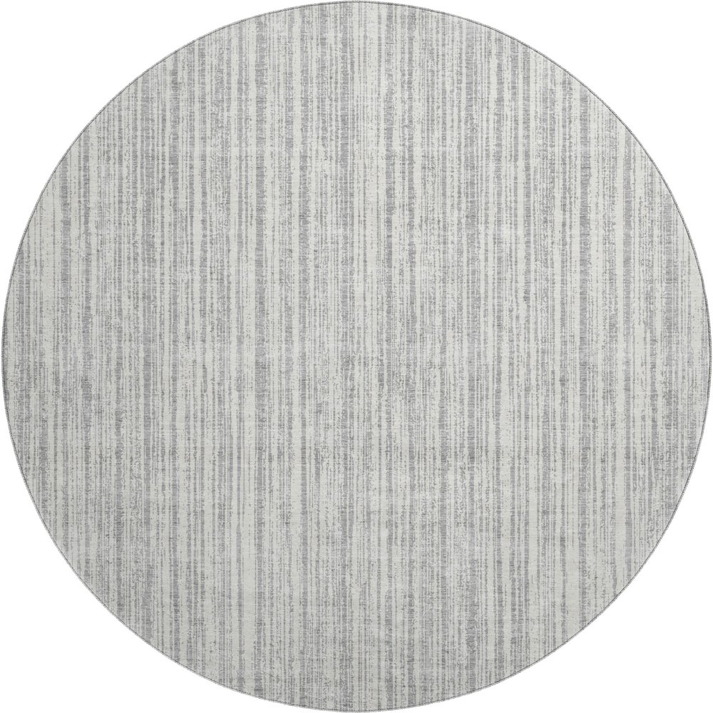 Premium Machine Washable Mayfield AMF760 Gray 8' x 8' Round Rug. Picture 1
