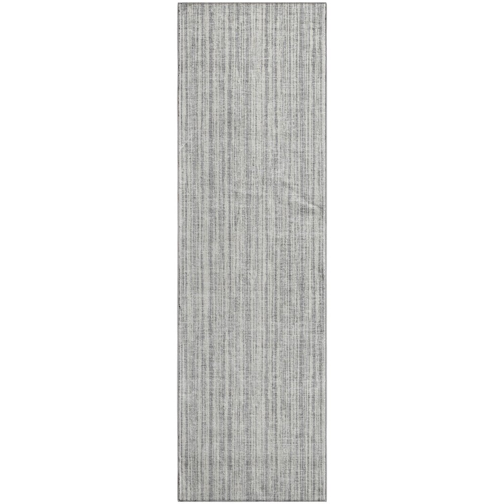 Premium Machine Washable Mayfield AMF760 Gray 2'3" x 7'6" Runner Rug. Picture 1