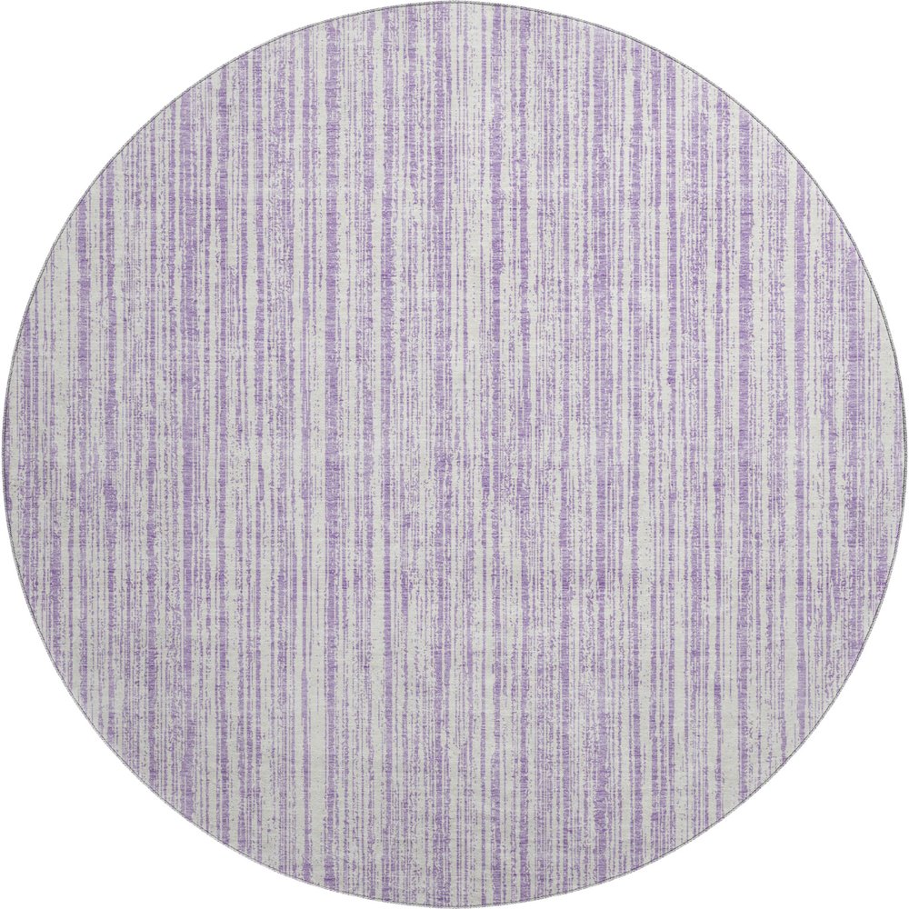 Premium Machine Washable Mayfield AMF760 Lavender 8' x 8' Round Rug. Picture 1