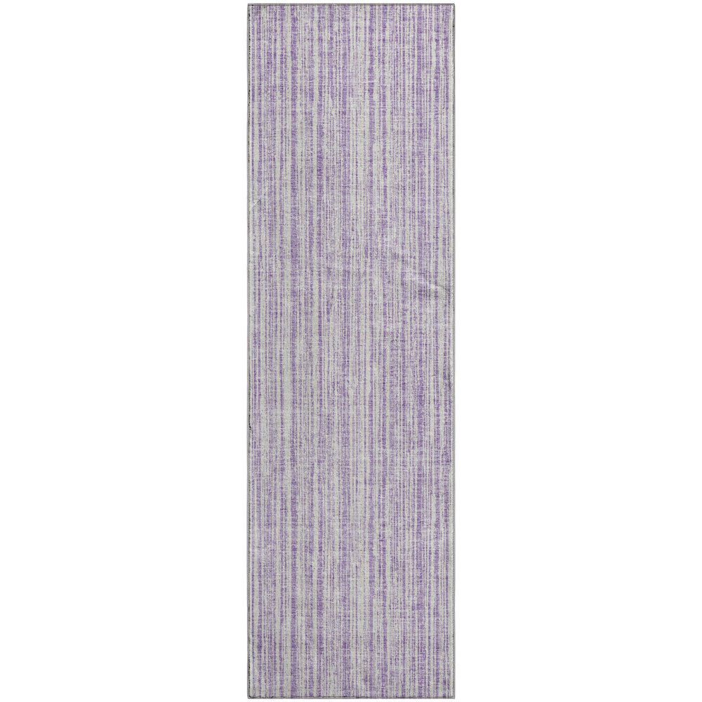 Premium Machine Washable Mayfield AMF760 Lavender 2'3" x 7'6" Runner Rug. Picture 1