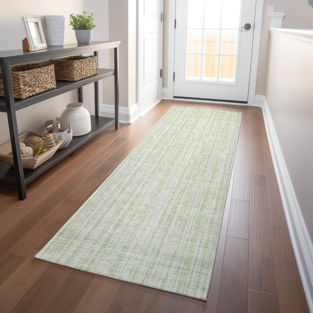 Premium Machine Washable Mayfield AMF760 Mint 2'3" x 7'6" Runner Rug. Picture 5
