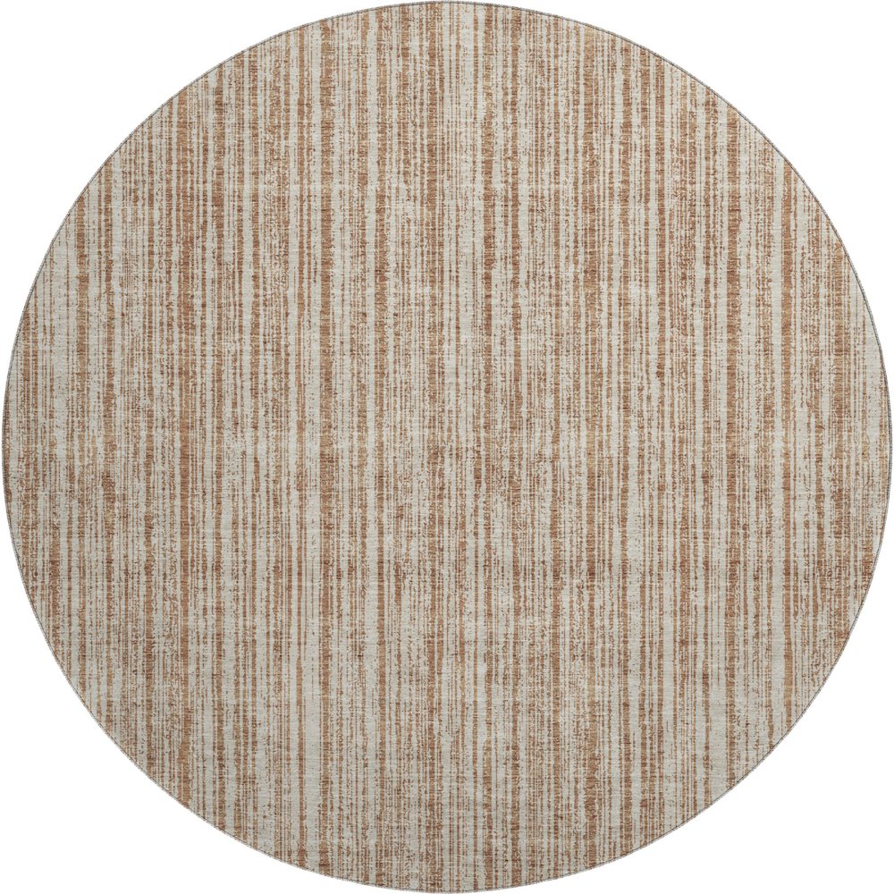 Premium Machine Washable Mayfield AMF760 Paprika 8' x 8' Round Rug. Picture 1