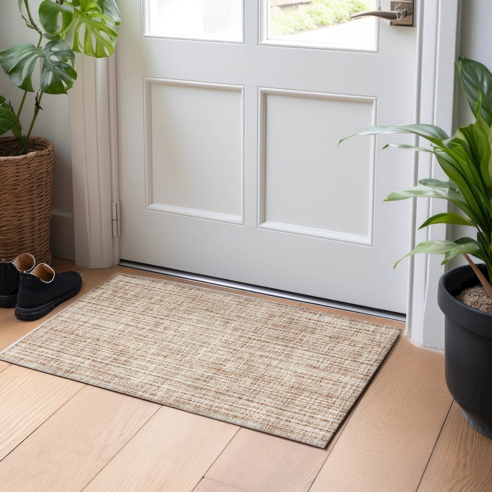 Premium Machine Washable Mayfield AMF760 Paprika 1'8" x 2'6" Rug. Picture 5