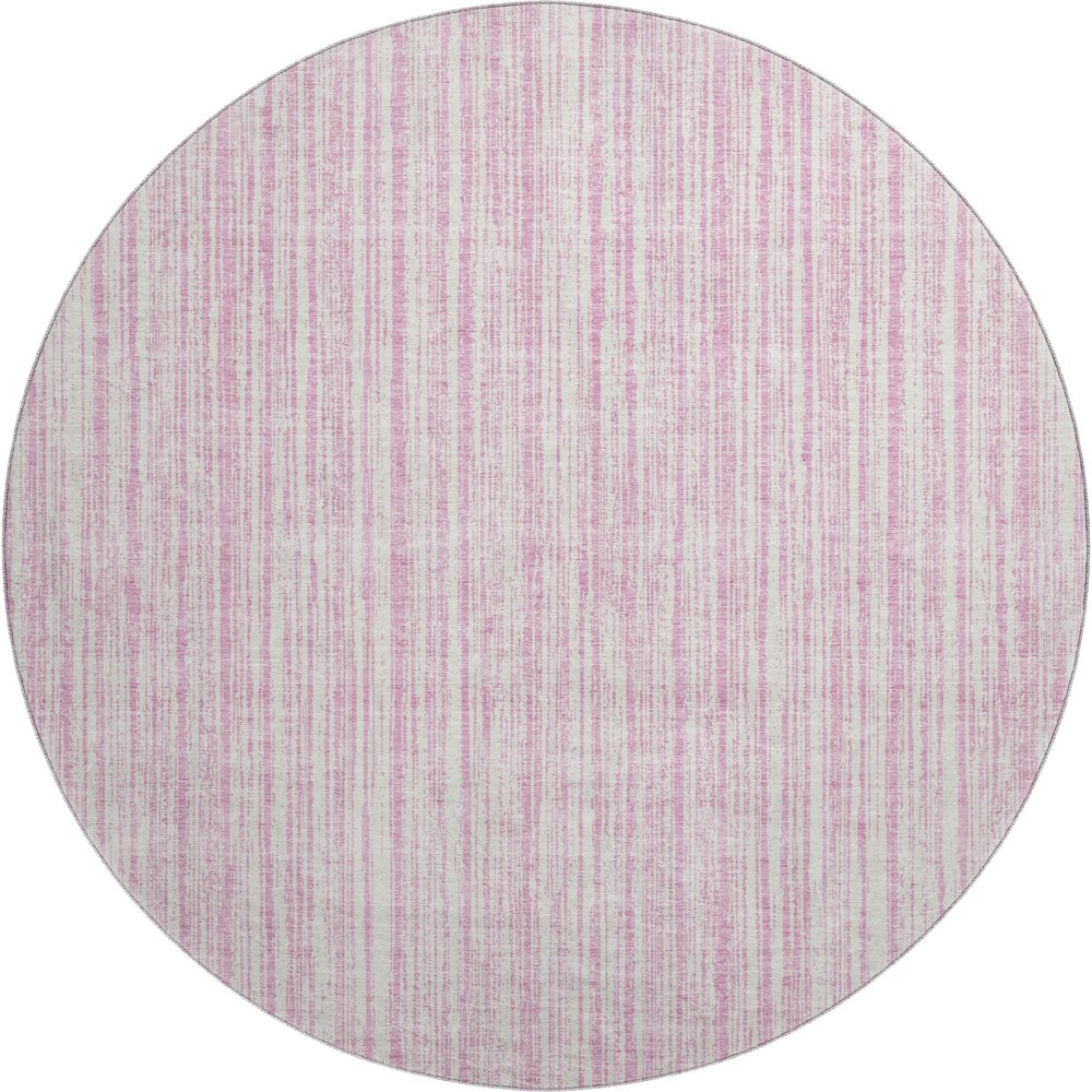 Premium Machine Washable Mayfield AMF760 Pink 8' x 8' Round Rug. Picture 1