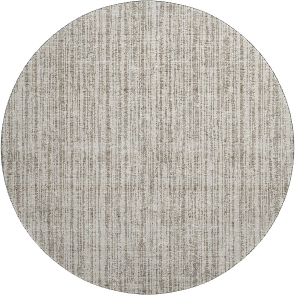 Premium Machine Washable Mayfield AMF760 Taupe 8' x 8' Round Rug. Picture 1