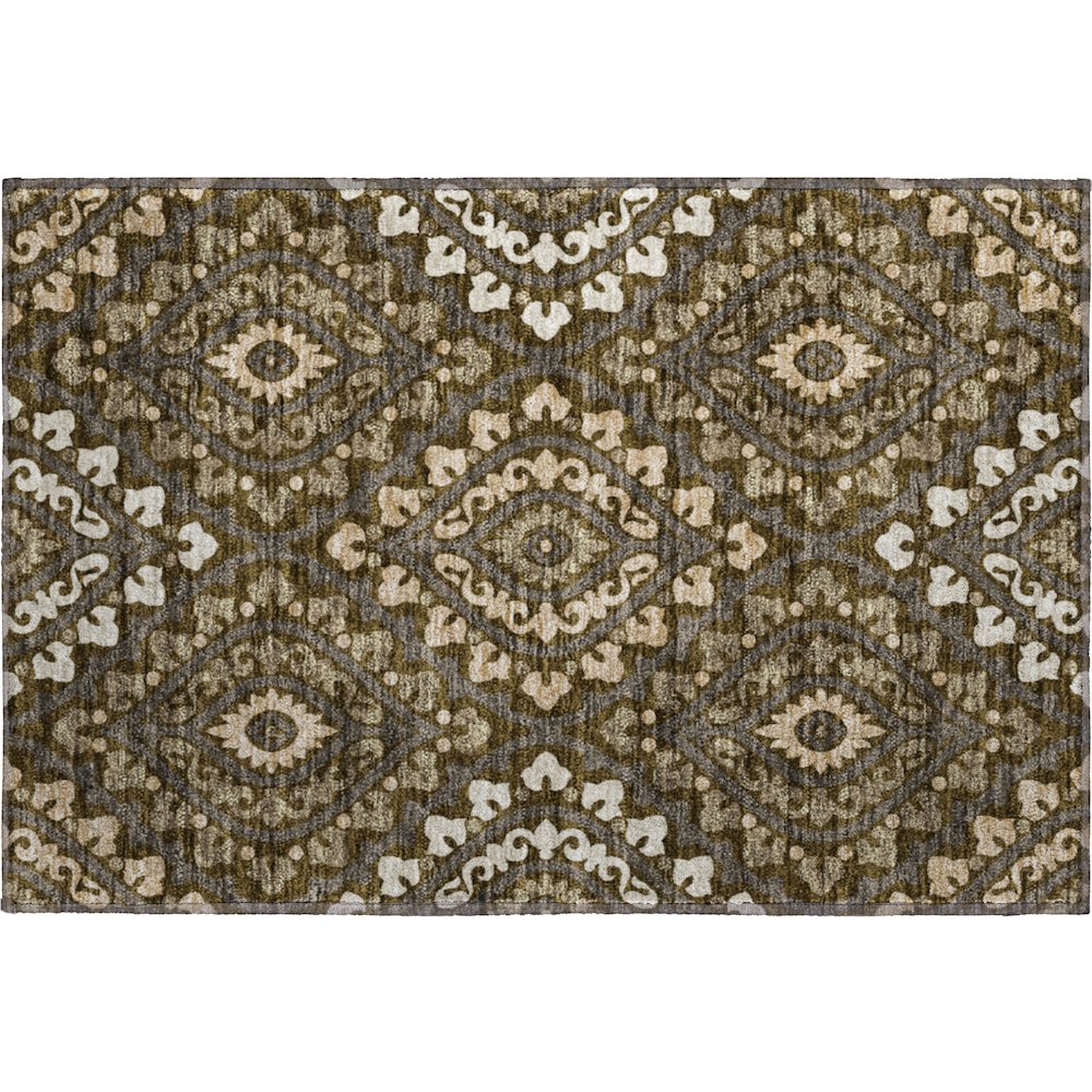 Premium Machine Washable Mayfield AMF761 Fudge 1'8" x 2'6" Rug. Picture 1