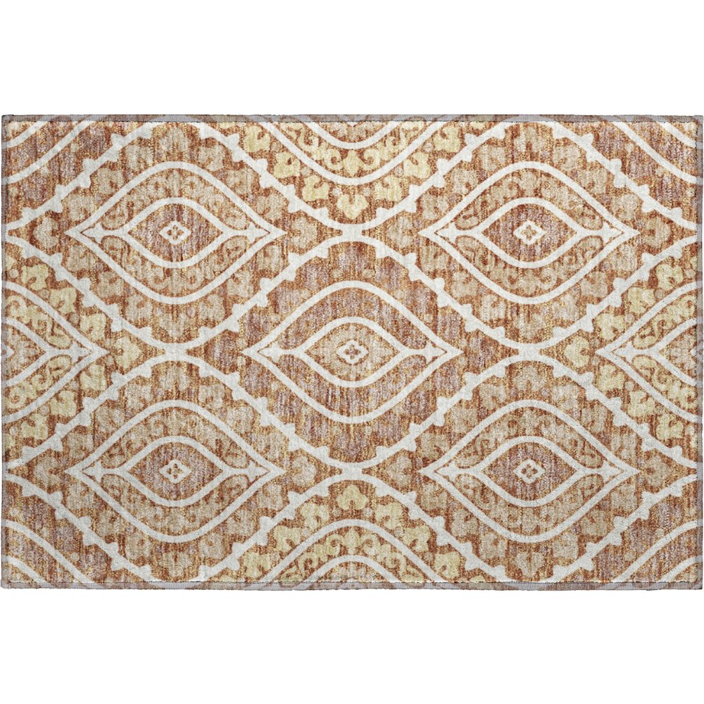 Premium Machine Washable Mayfield AMF761 Paprika 1'8" x 2'6" Rug. Picture 1