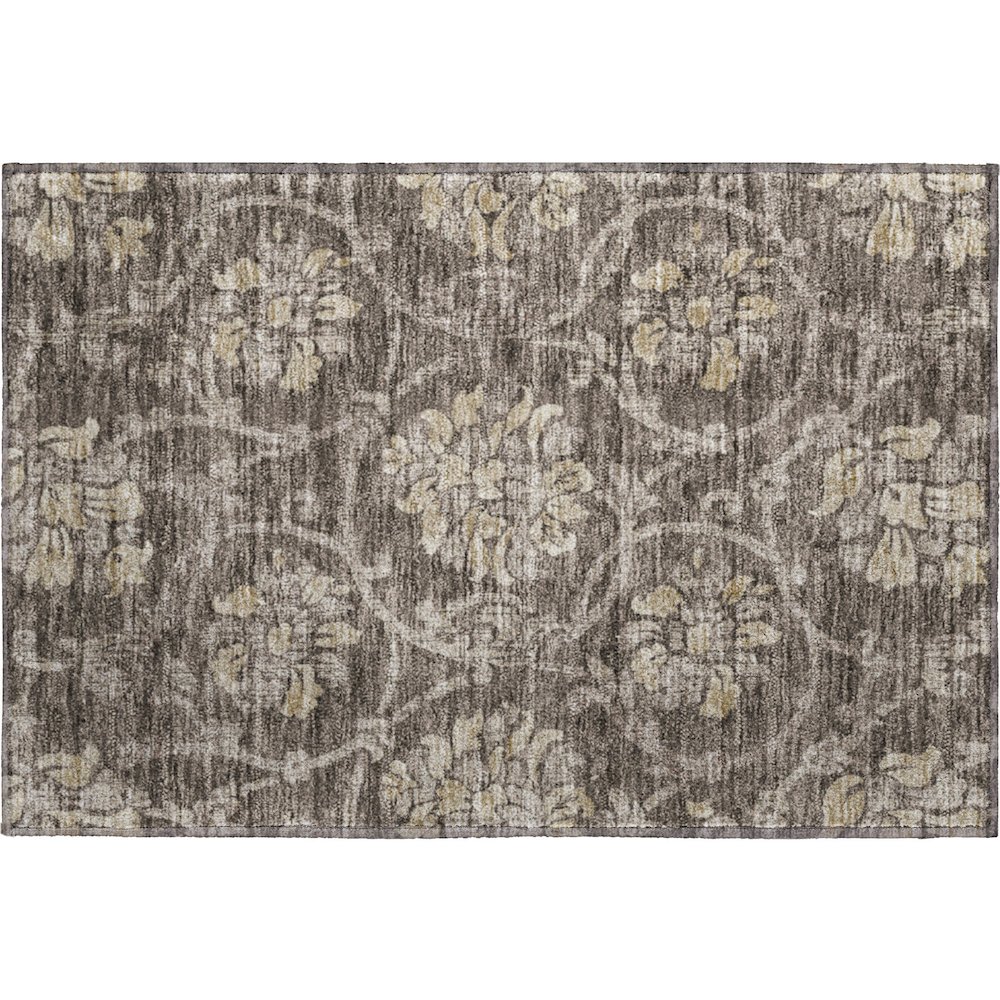 Premium Machine Washable Mayfield AMF762 Brown 1'8" x 2'6" Rug. Picture 1