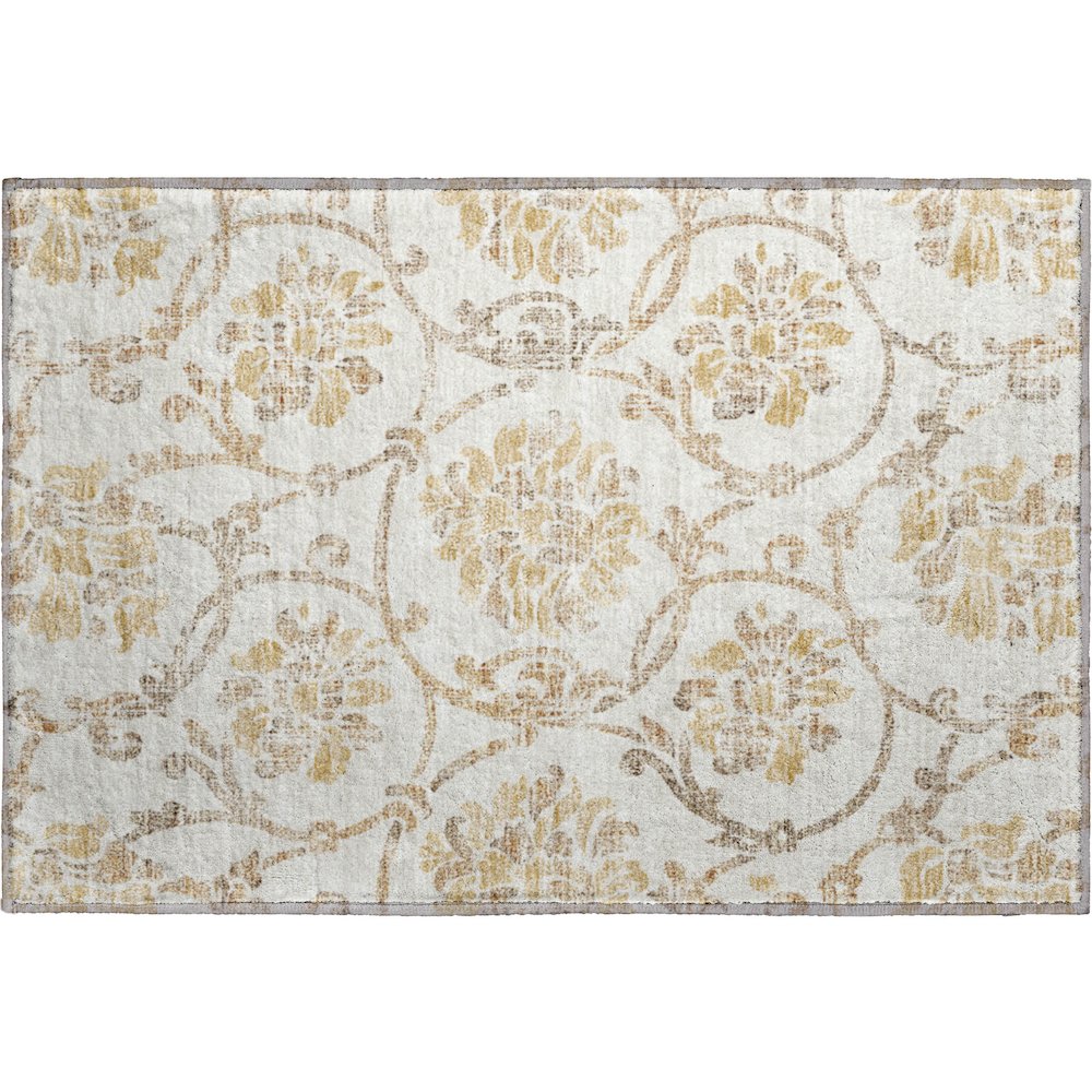 Premium Machine Washable Mayfield AMF762 Ivory 1'8" x 2'6" Rug. Picture 1