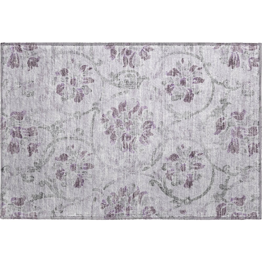 Premium Machine Washable Mayfield AMF762 Lavender 1'8" x 2'6" Rug. Picture 1