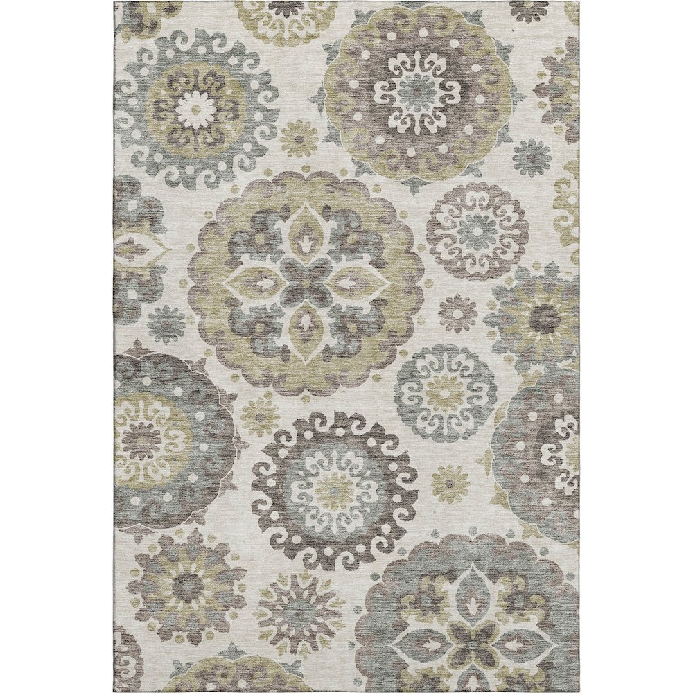 Premium Machine Washable Mayfield AMF763 Beige 2'6" x 3'10" Rug. Picture 1