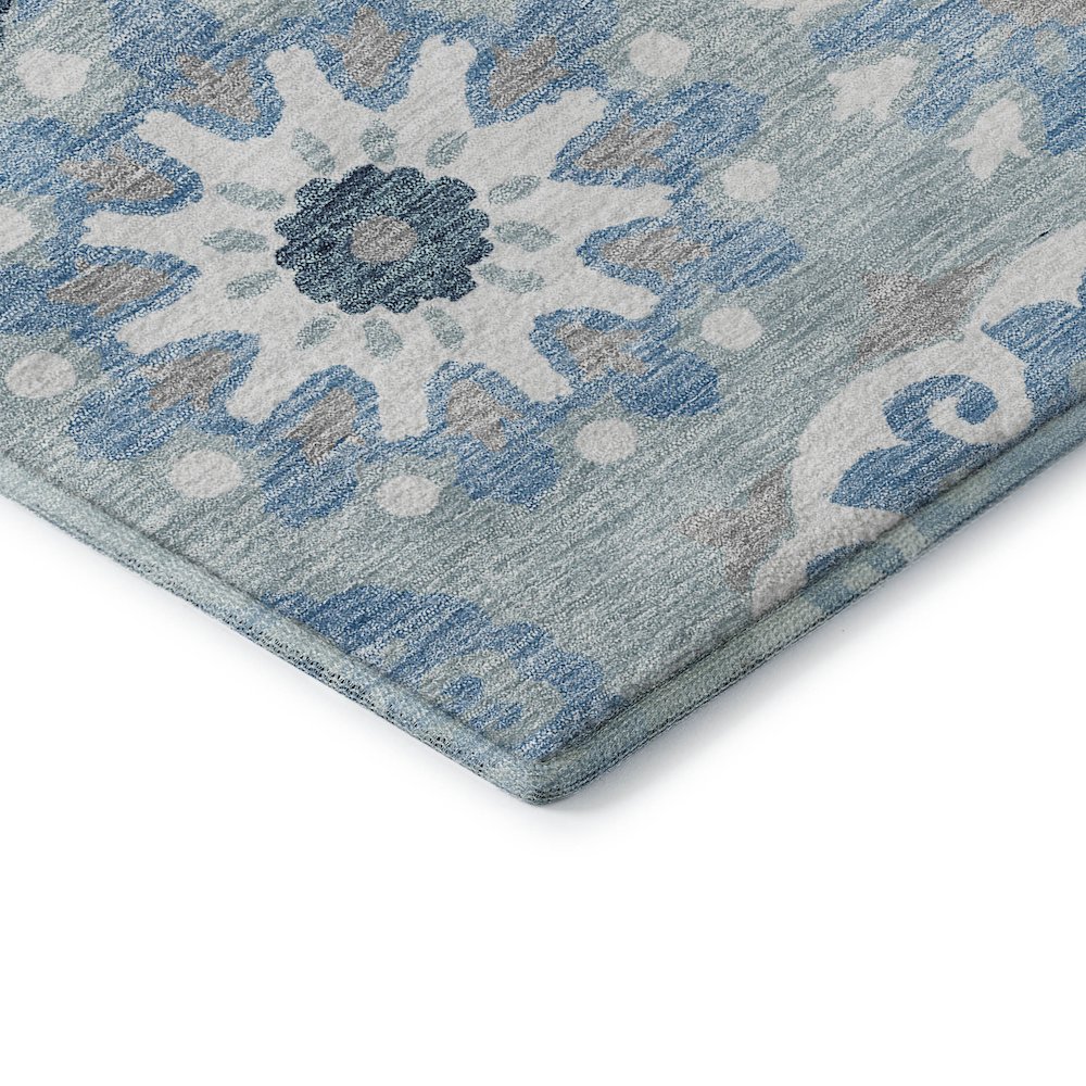 Premium Machine Washable Mayfield AMF763 Sky 1'8" x 2'6" Rug. Picture 3