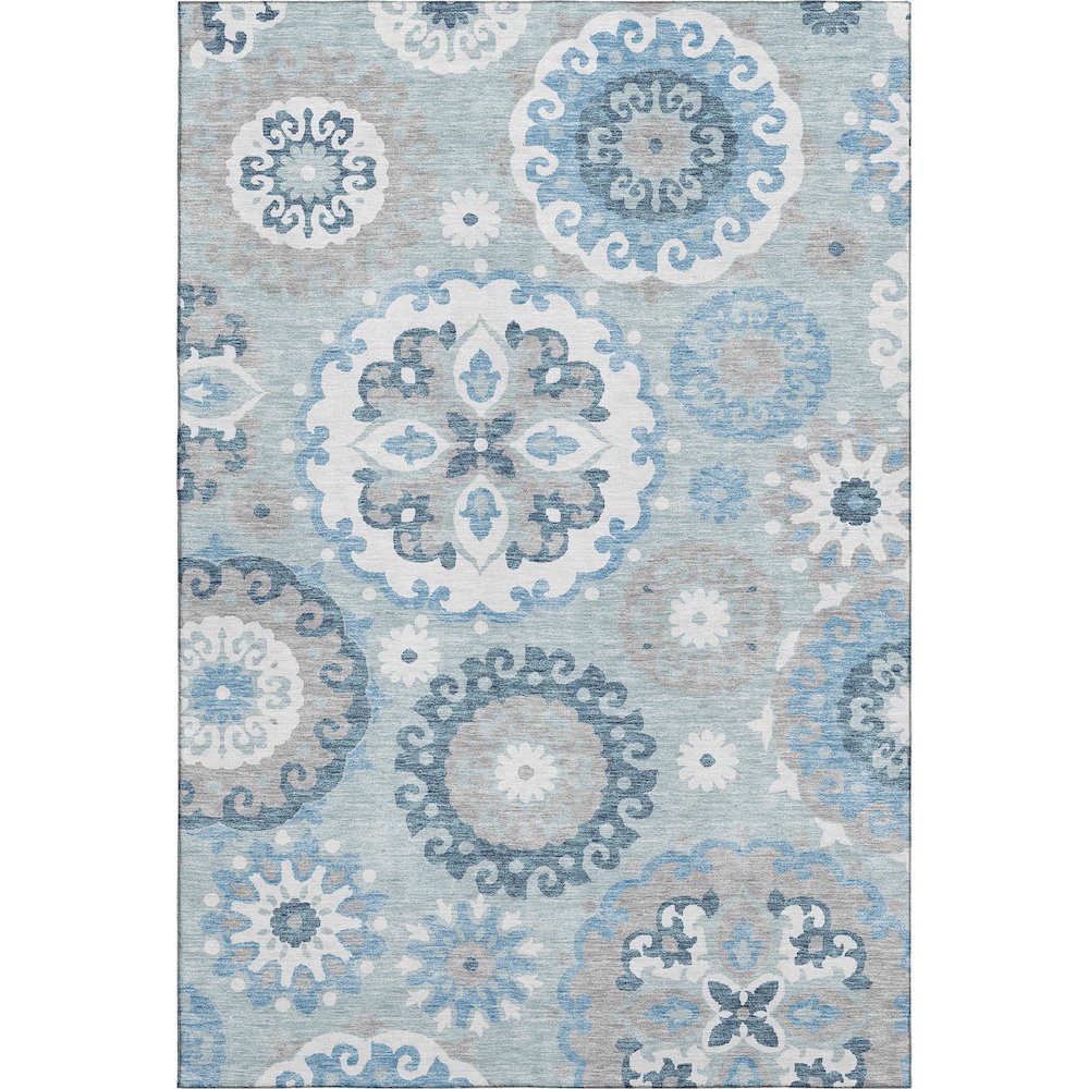 Premium Machine Washable Mayfield AMF763 Sky 2'6" x 3'10" Rug. Picture 1