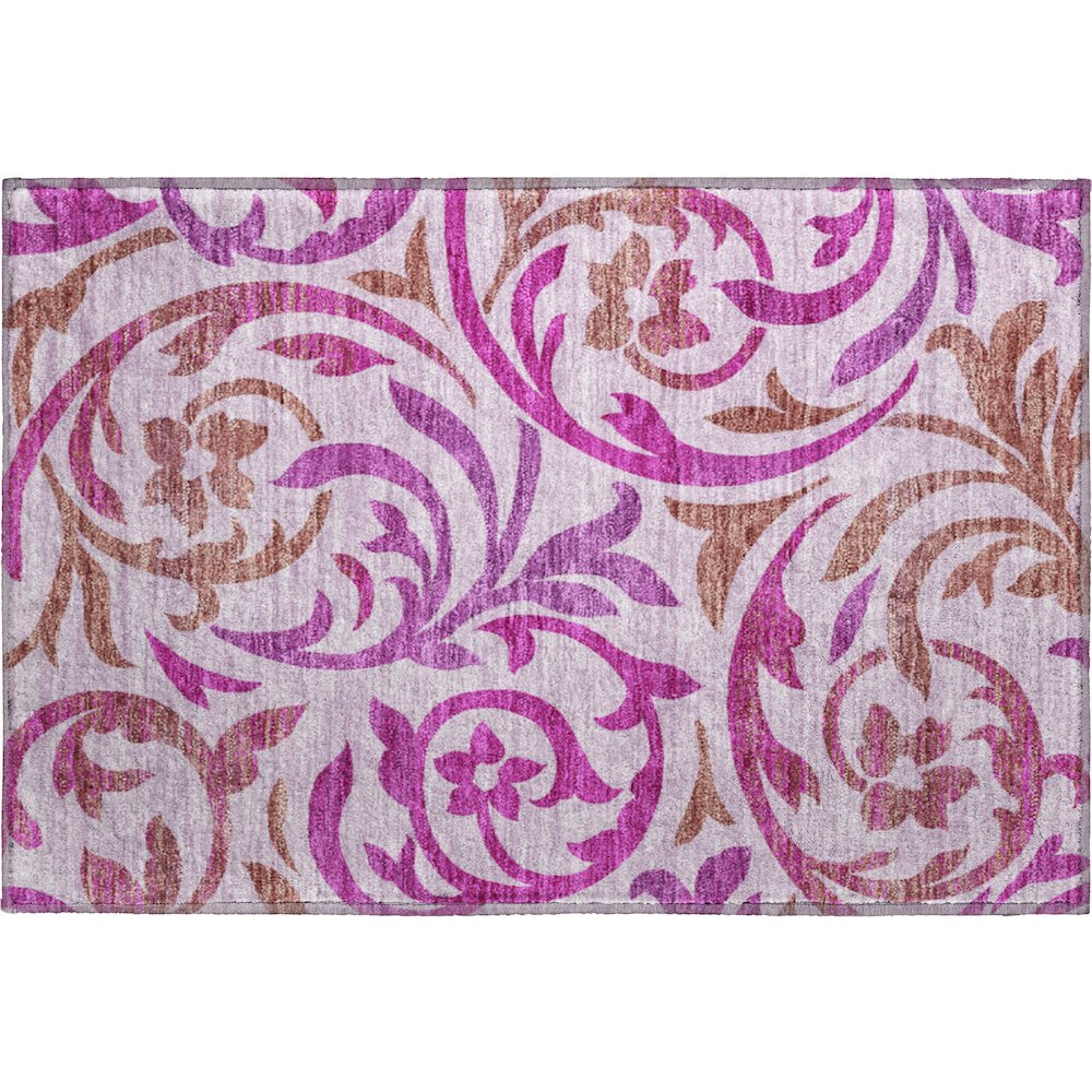 Premium Machine Washable Mayfield AMF764 Lavender 1'8" x 2'6" Rug. Picture 1