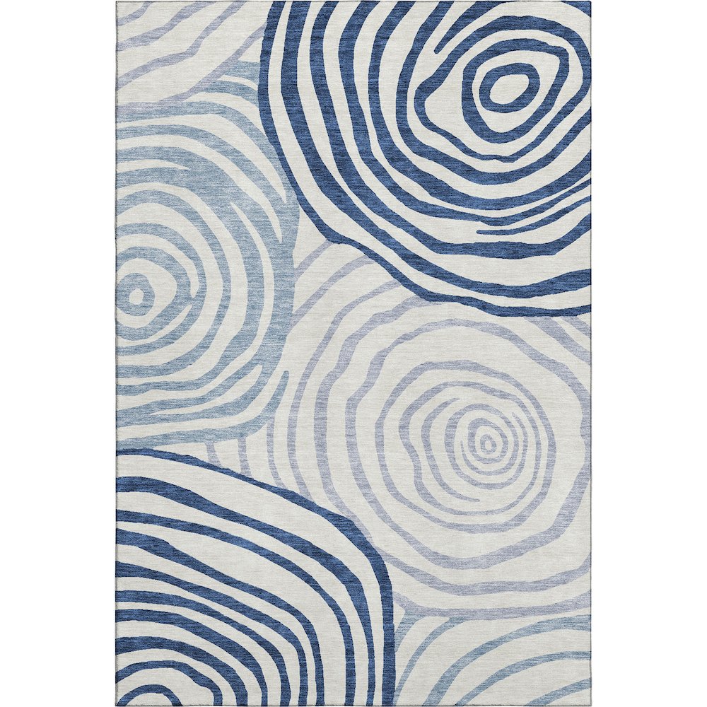 Premium Machine Washable Mayfield AMF765 Blue 2'6" x 3'10" Rug. Picture 1