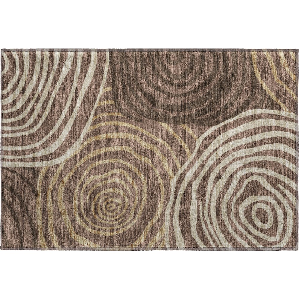 Premium Machine Washable Mayfield AMF765 Fudge 1'8" x 2'6" Rug. Picture 1