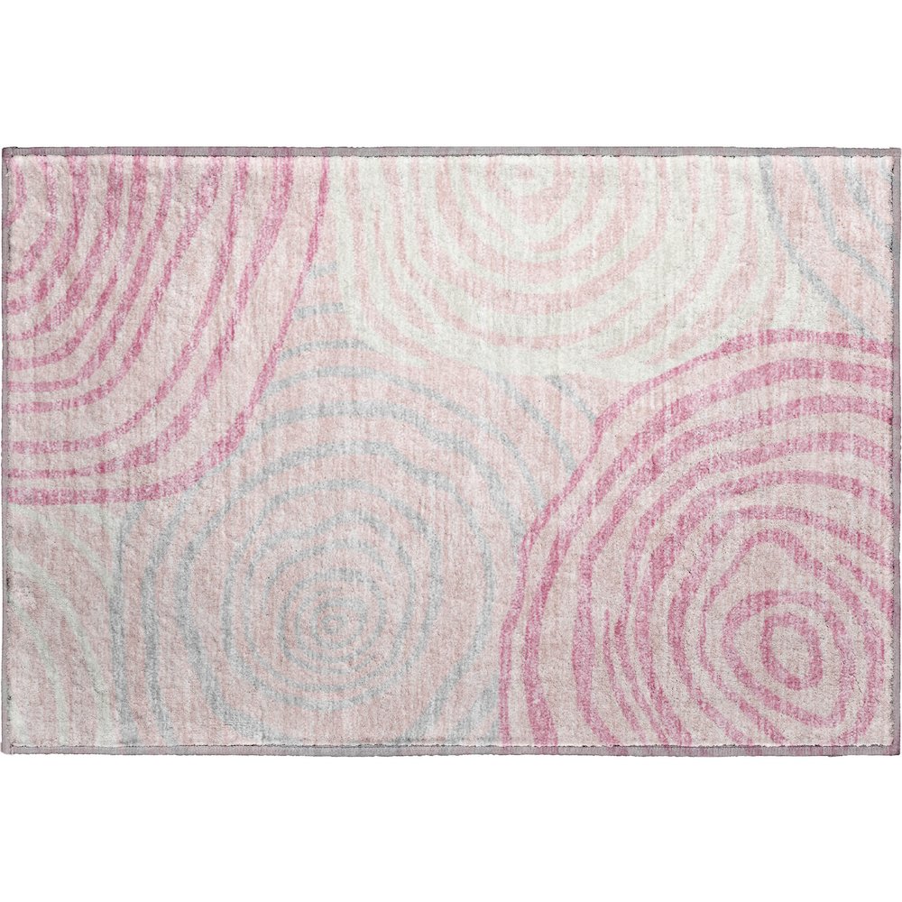 Premium Machine Washable Mayfield AMF765 Pink 1'8" x 2'6" Rug. Picture 1