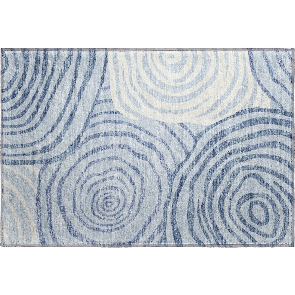 Premium Machine Washable Mayfield AMF765 Sky 1'8" x 2'6" Rug. Picture 1