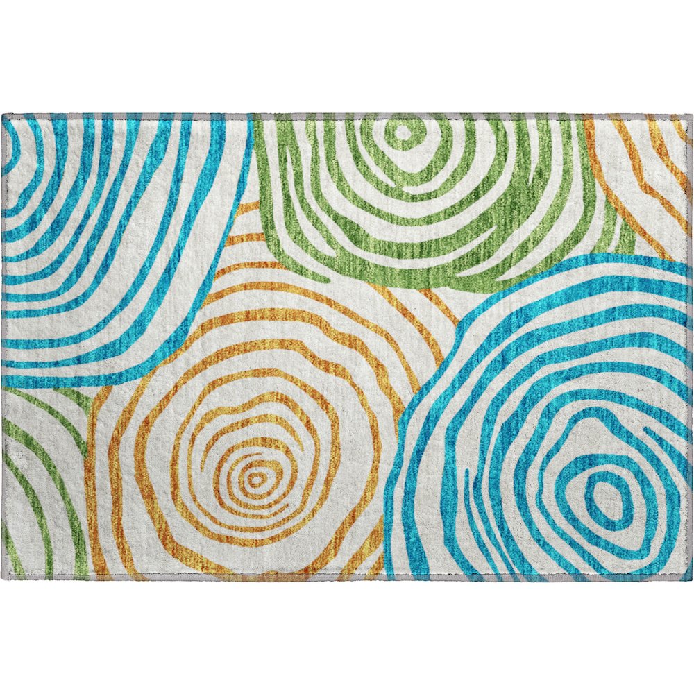 Premium Machine Washable Mayfield AMF765 White 1'8" x 2'6" Rug. Picture 1