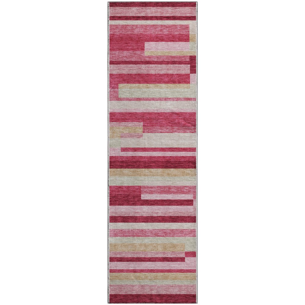 Premium Machine Washable Mayfield AMF766 Blush 2'3" x 7'6" Runner Rug. Picture 1