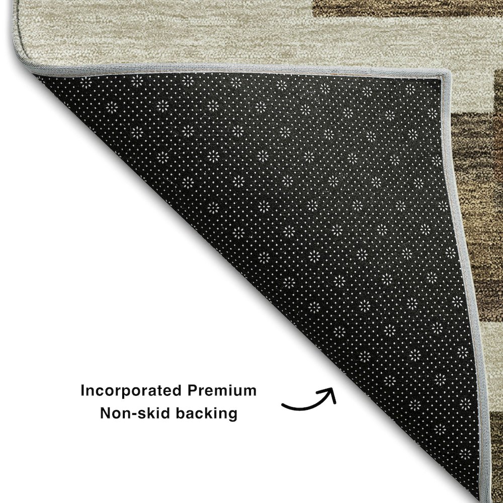 Premium Machine Washable Mayfield AMF766 Brown 1'8" x 2'6" Rug. Picture 2