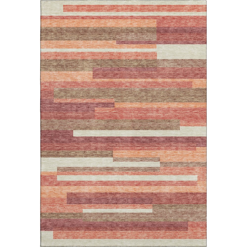 Premium Machine Washable Mayfield AMF766 Coral 2'6" x 3'10" Rug. Picture 1