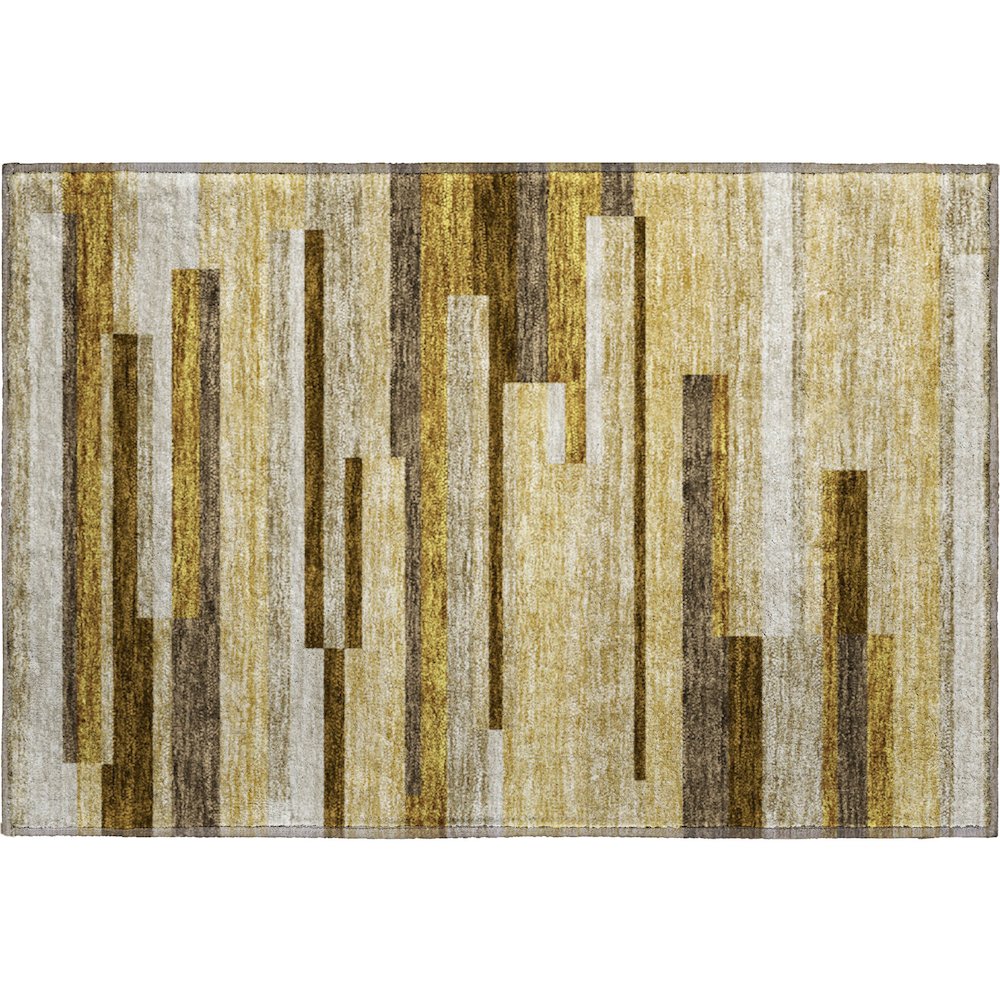 Premium Machine Washable Mayfield AMF766 Khaki 1'8" x 2'6" Rug. Picture 1