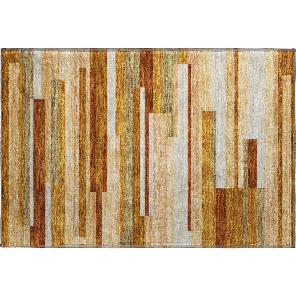 Premium Machine Washable Mayfield AMF766 Paprika 1'8" x 2'6" Rug. Picture 1