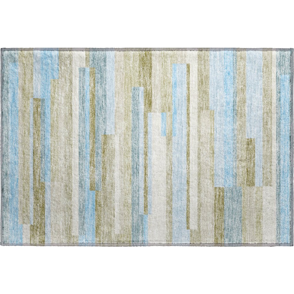 Premium Machine Washable Mayfield AMF766 Sky 1'8" x 2'6" Rug. Picture 1