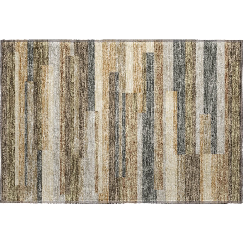 Premium Machine Washable Mayfield AMF766 Taupe 1'8" x 2'6" Rug. Picture 1