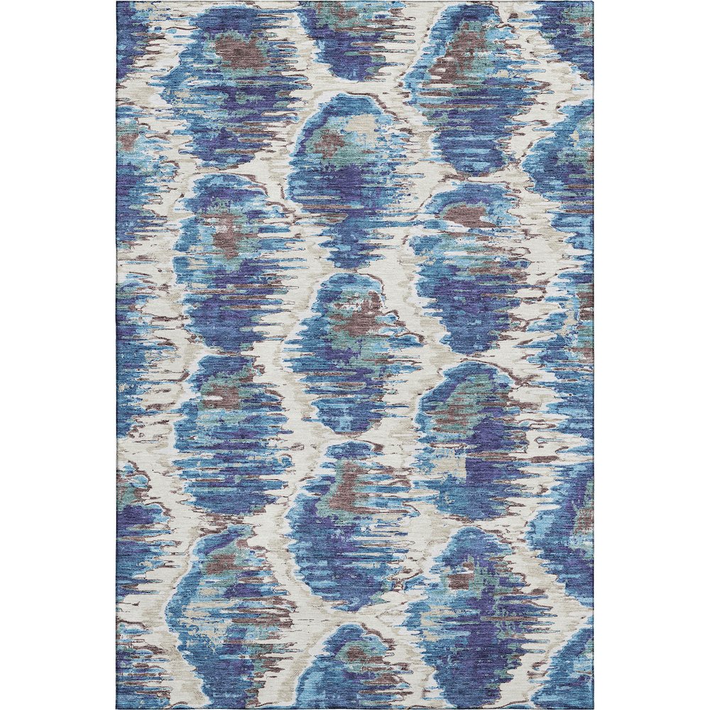 Premium Machine Washable Mayfield AMF767 Blue 2'6" x 3'10" Rug. Picture 1