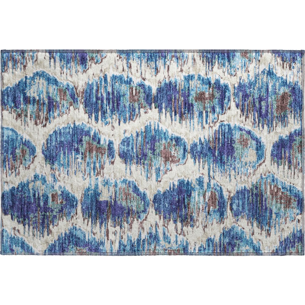 Premium Machine Washable Mayfield AMF767 Blue 1'8" x 2'6" Rug. Picture 1