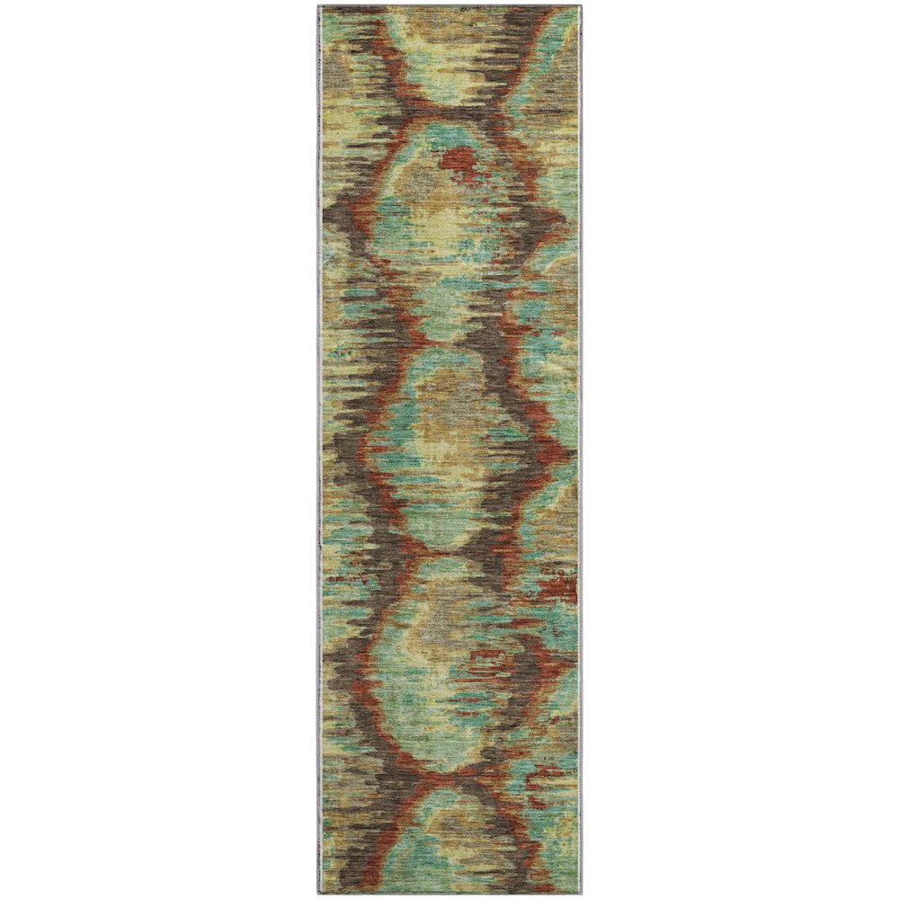 Premium Machine Washable Mayfield AMF767 Fudge 2'3" x 7'6" Runner Rug. Picture 1