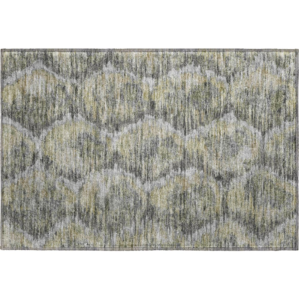 Premium Machine Washable Mayfield AMF767 Gray 1'8" x 2'6" Rug. Picture 1