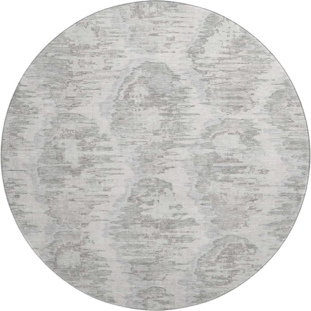 Premium Machine Washable Mayfield AMF767 Ivory 8' x 8' Round Rug. Picture 1