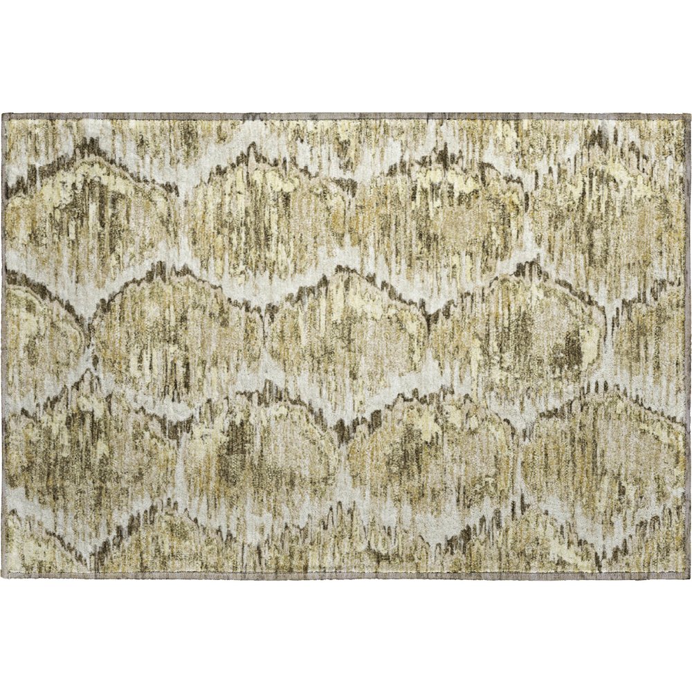 Premium Machine Washable Mayfield AMF767 Taupe 1'8" x 2'6" Rug. Picture 1