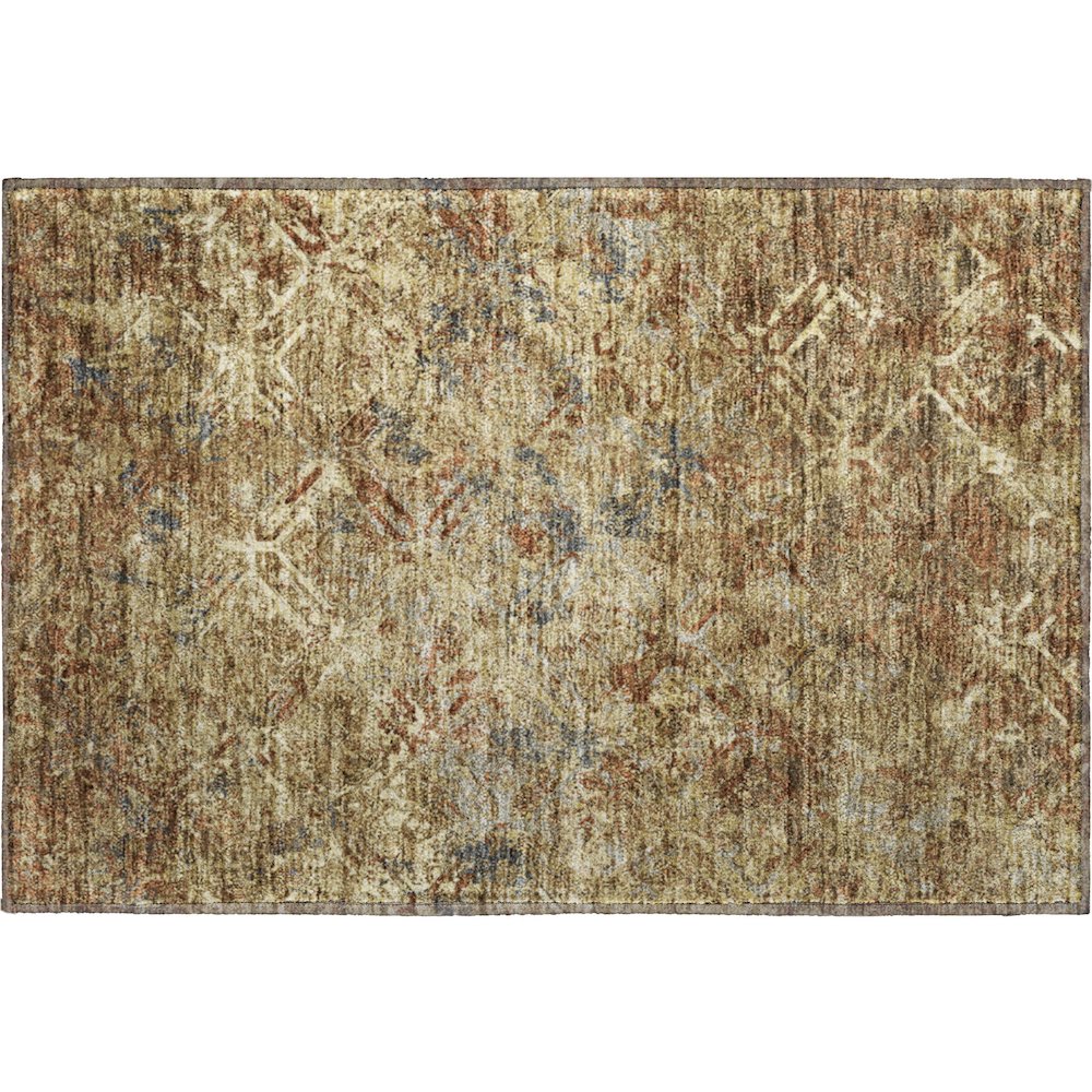 Premium Machine Washable Mayfield AMF768 Brown 1'8" x 2'6" Rug. Picture 1