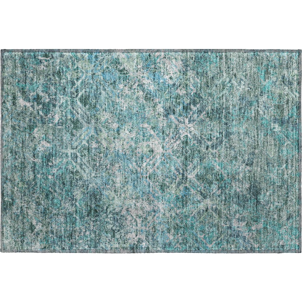 Premium Machine Washable Mayfield AMF768 Sage 1'8" x 2'6" Rug. Picture 1
