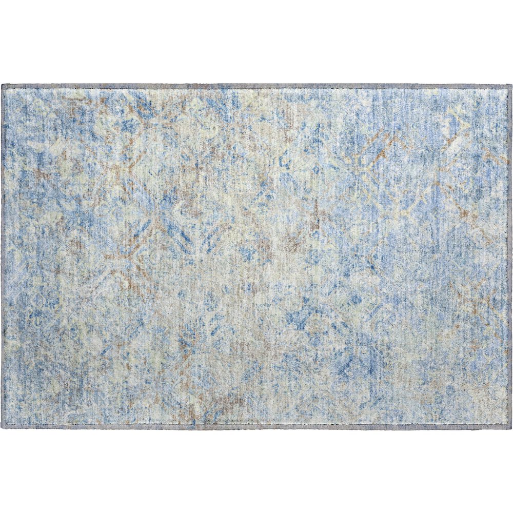 Premium Machine Washable Mayfield AMF768 Sky 1'8" x 2'6" Rug. Picture 1