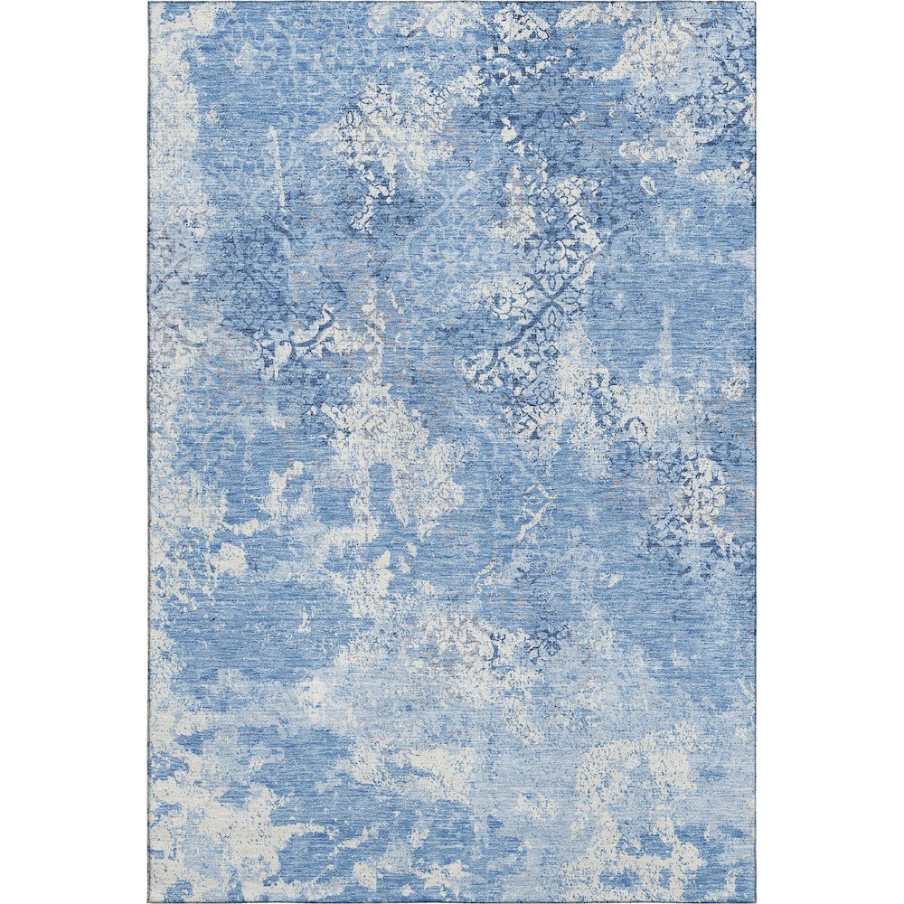 Premium Machine Washable Mayfield AMF769 Blue 2'6" x 3'10" Rug. Picture 1