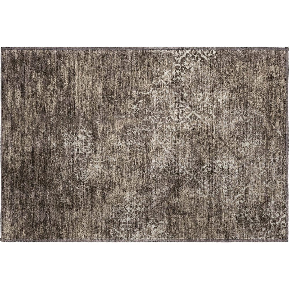 Premium Machine Washable Mayfield AMF769 Fudge 1'8" x 2'6" Rug. Picture 1