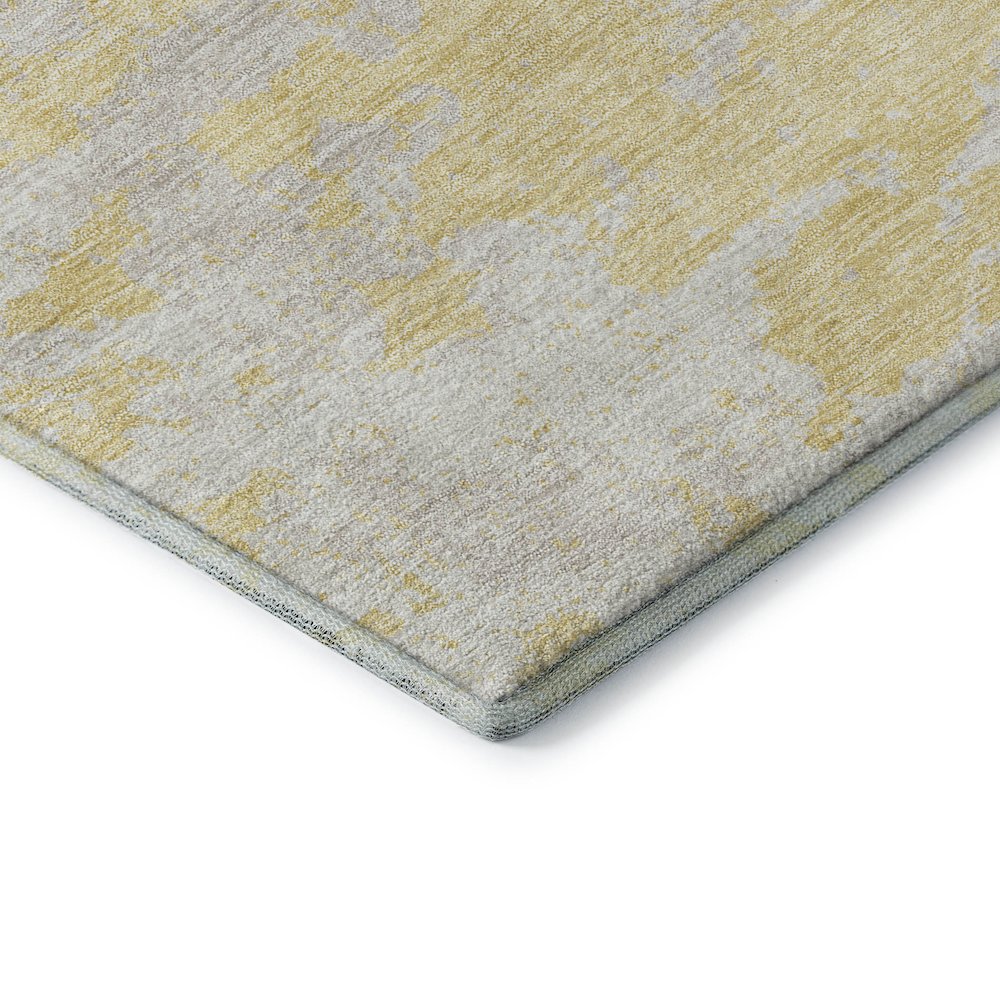 Premium Machine Washable Mayfield AMF769 Gold 1'8" x 2'6" Rug. Picture 3