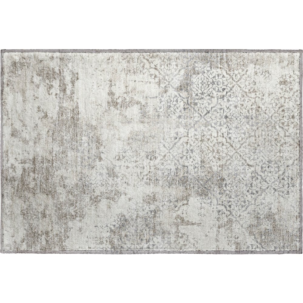 Premium Machine Washable Mayfield AMF769 Ivory 1'8" x 2'6" Rug. Picture 1