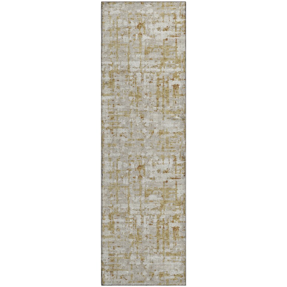 Premium Machine Washable Mayfield  Caramel 2'3" x 7'6" Runner Rug. Picture 1