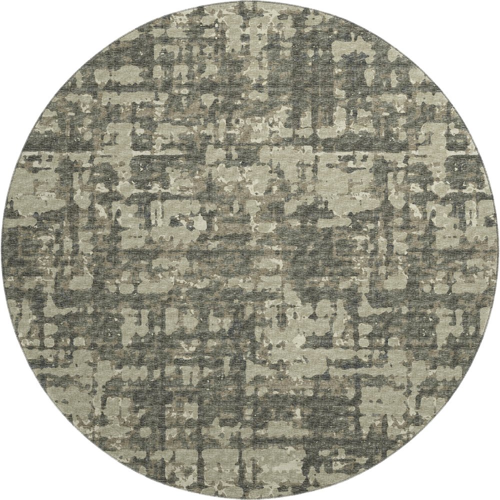 Premium Machine Washable Mayfield  Earth 8' x 8' Round Rug. Picture 1