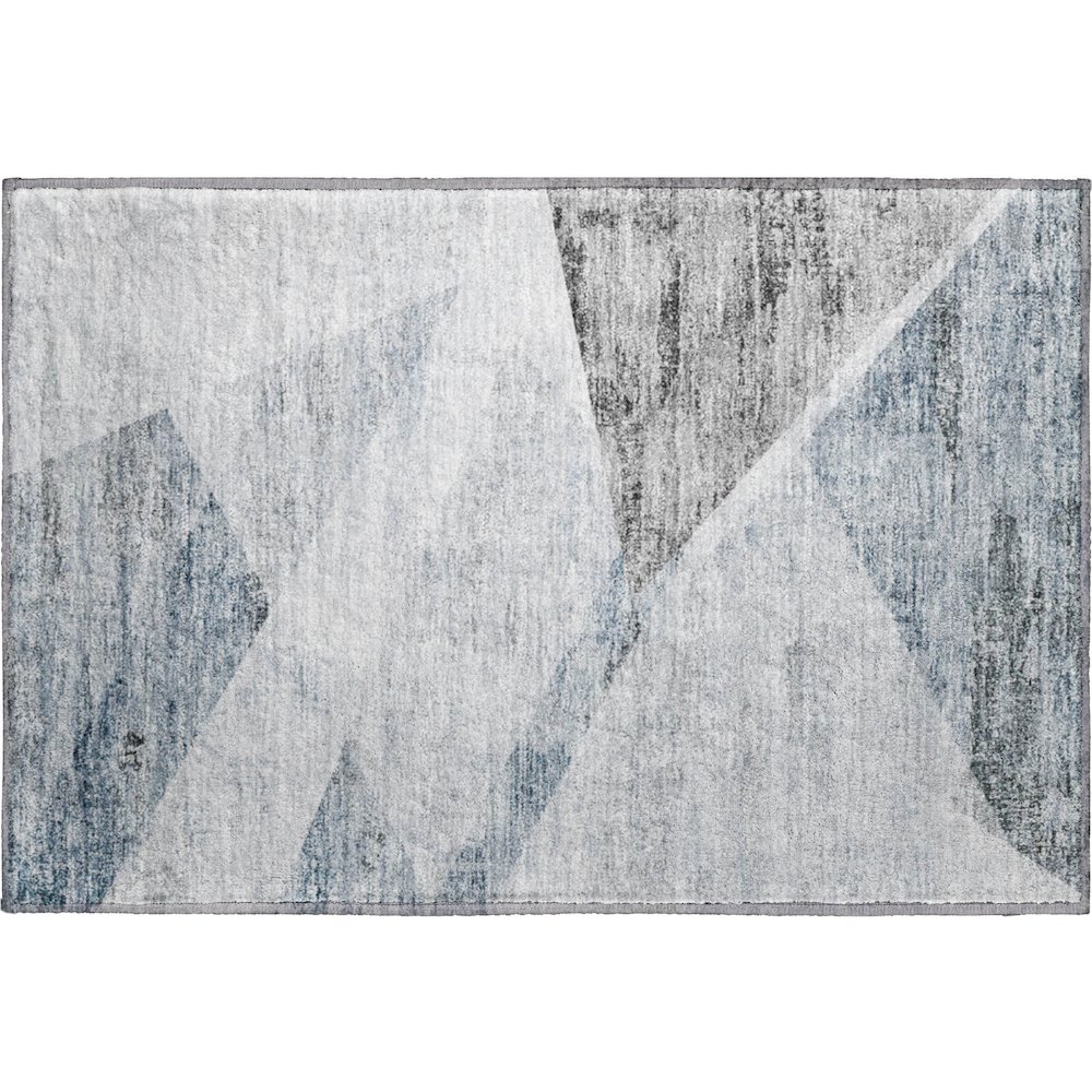 Premium Machine Washable Mayfield AMF770 Sky 1'8" x 2'6" Rug. Picture 1