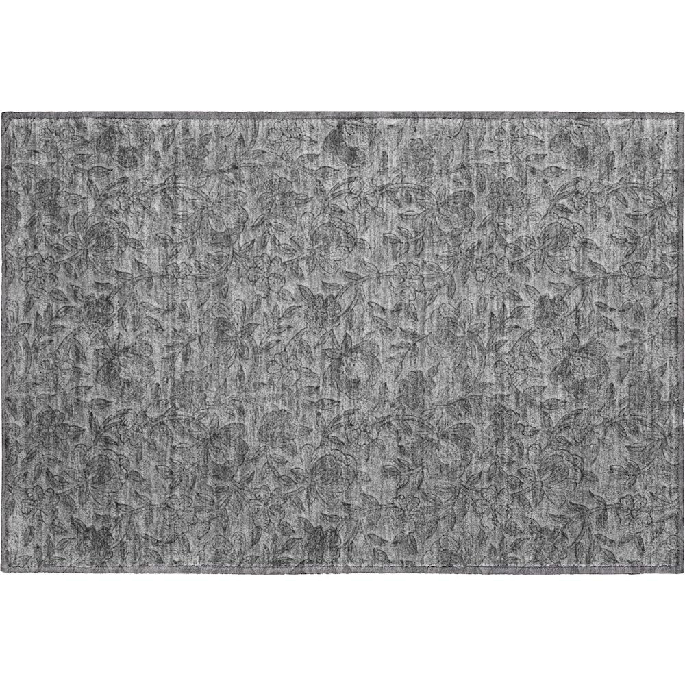 Premium Machine Washable Mayfield AMF771 Gray 1'8" x 2'6" Rug. Picture 1