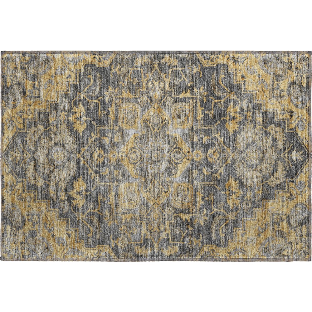 Premium Machine Washable Mayfield AMF774 Gray 1'8" x 2'6" Rug. Picture 1
