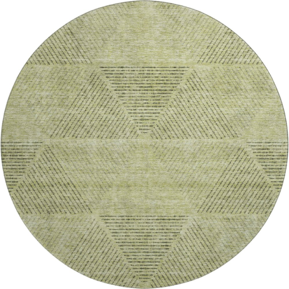 Premium Machine Washable Mayfield AMF777 Aloe 8' x 8' Round Rug. Picture 1